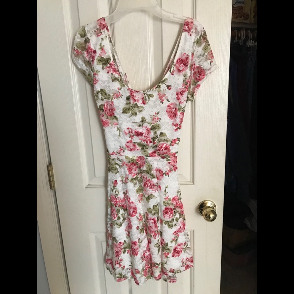 Floral Lace Mini Dress